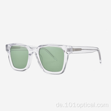 Square Bevel Acetat Sonnenbrillen für Damen und Herren